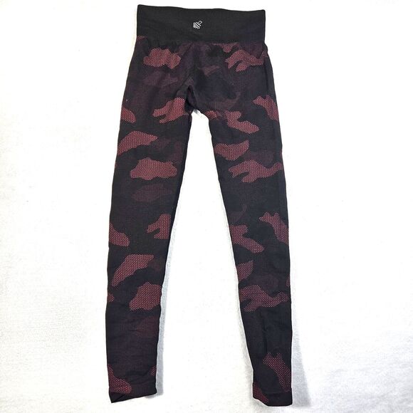 Jed North Camo Athletic Leggings Women Sz XS Red Yoga Workout Compression Gym - Picture 3 of 16